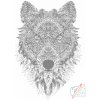 Vymalujsisam.sk Bodkovanie - Mandala vlk Farba: Zelená, Veľkosť: 40x50cm, Rám: Bez rámu, iba zrolované plátno