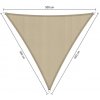 Shadow Comfort Slnečný Trojuholník SHADOW 5,0 x 5,0 x 5,0 m - 250g Farba: Neutral Piesková