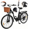 Elektrický bicykel (menej ako 250 W) DYU C6 čierny rám M oceľ koleso 26 