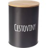 Dóza plech/bambus pr. 13 cm Cestoviny BLACK SK