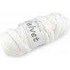 Priadza Marshmallow hrubá Velvet Ø20 mm 500 g biela 1ks