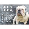 Pozorpes.sk, výstražná tabuľka (Buldog)