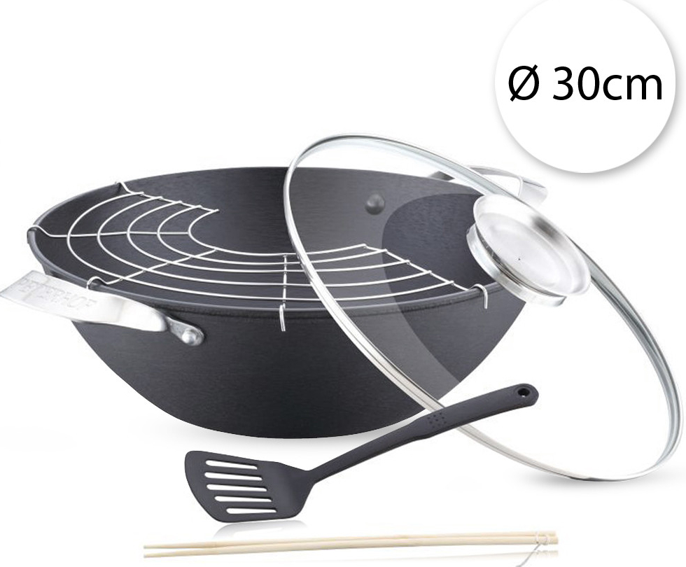 Peterhof PH-25342-30 Liatinová wok panvica s pokrievkou a roštom 30 cm od  33,39 € - Heureka.sk