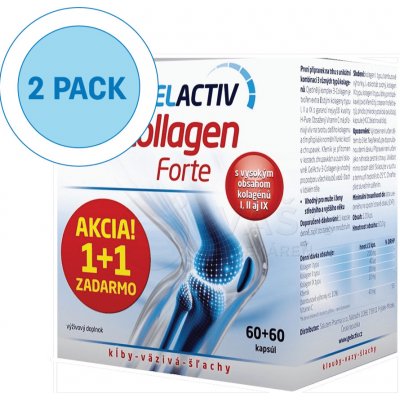 Gelactiv 3-Collagen Forte 2 x 120 kapsúl 2 x 120 kapsúl (60+60 zadarmo)