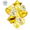 JUNIOR Party balóny, sada , 30cm, 45cm, zlaté