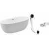 Polysan RANA voľne stojaca vaňa + čierna odtoková súprava (Voľne stojaca akrylátová vaňa 170 cm)