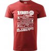 1985 v kocke - Klasické pánske tričko vyššej gramáže - XS ( Bordová )