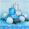 Wimex Obrúsok (PAP FSC Mix) 3vrstvý Vianoce 33 x 33 cm (20 ks) - modré svieč