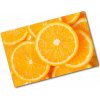 Kuchynská doska veľká zo skla Plátky pomeranča 80x52 cm