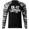 DRAGOWA Fit-T tričko s dlhým rukávom Seneca AK-47, metro 160g/m2 - S