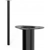 Walteco Nábytková noha guľatá, priemer 60mm, výška 1100mm, čierna , 50358