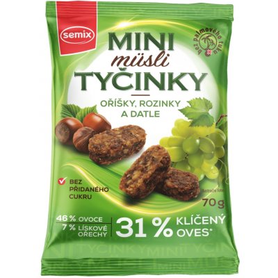 SEMIX Mini müsli tyčinky s orechmi 70 g