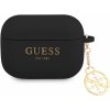 Guess 4G Charm Silikónové Puzdro pre Airpods Pro Black GUAPLSC4EK