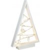 LED dekorácie Solight drevený stromček s ozdobami, 15LED, prírodné drevo, 37cm, 2x AA (1V221)