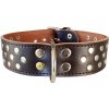 Obojok kožený 5cm +nity - hnedý