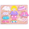 Bigjigs Toys Drevené obliekacie puzzle Dievčatko