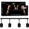 Fetish Submissive Bondage Adjustable Separator Bar 4 Pieces Black