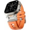 Remienok Epico Rubber Pro remienok s nerezovým zapínaním pre Apple Watch 49/46/45/44/42mm - oranžová 63318101800004