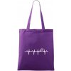 EKG pivo - Taška bavlnená - 42 x 38 cm ( Fialová )