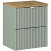ArtCom Kúpeľňová skrinka s doskou LINE Reed Green D50/1 | 50 cm