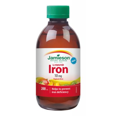 Jamieson Iron Liquid, Tekuté železo, 10 mg, 200 ml