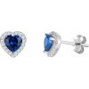 Preciosa Pôvabné strieborné náušnice Srdiečka so zirkónmi Velvet Heart 5371 68