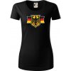 Nemecká orlica a vlajka - Dámske tričko z organickej bavlny Origin (GOTS) - 2XL ( Čierna )