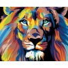 zuty Maľovanie podľa čísel - Farebný lev II, 50x40 cm, bez rámu a bez vypnutia plátna (8596530000082)