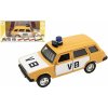 Teddies Policajné auto VB combi kov / plast 11,5cm na spätné natiahnutie na batérie so zvukom