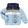 Guess Bundy HOODED PADDED LS PUFFER W/ZIP Modrá