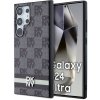 DKNY HC PU Checkered Pattern W Printed Stripes Samsung Galaxy S24 Ultra 5G S928 ružové DKHCS24LPCPTSSK