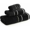 Bavlnený froté uterák NEL so zamatovým okrajom - čierny Rozmer uteráku: 30x50cm