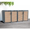 Westmann Lacina oceľový box na odpadkové koše 4x240 litrov, antracit 80 x 264 x 116 cm, WMJGBC212-4