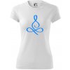 Yoga - lotus modrý (Moňas) - Dámske Fantasy športové (dresovina) - S ( Biela )