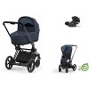 Cybex Platinum CYBEX e-Priam Conscious Collection Travel Set + Cloud T i-Size dark navy 2022 matt black