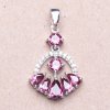 Nefertitis Prívesok strieborný s brúsenými rhodolitami a zirkónmi Ag 925 020118 RH NF15793 - 2,1 cm, 2,4 g