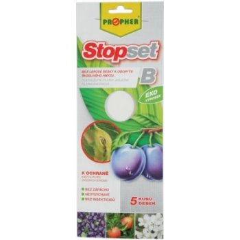 STOPSET B lepové dosky - biele 5 ks