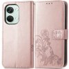 PROTEMIO 65671 ART FLOWERS Peňaženkový obal pre OnePlus Nord 3 5G svetloružový