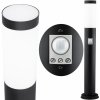 Masterled Vonkajšia záhradná lampa E27 BLACK PILLAR 65 cm so senzorom pohybu a súmraku
