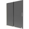 MEXEN/S - Velár dvojkrídlová posuvná vaňová zástena 140 x 150, grafit, nikel kartáčovaný 896-140-000-41-97