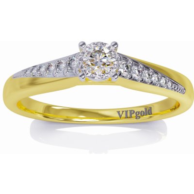 VIPgold Zásnubný prsteň s briliantmi v žltom zlate R330 63792z