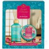 Tesori d Oriente Ayurveda aróma difuzér s tyčinkami na postupné uvoľňovanie vône 250 ml + vonná sviečka v plechovej krabičke 109 g, darčeková súprava pre ženy