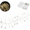 LED perly girlanda 1,2 m 3x AA teplá biela časovač DCGW15