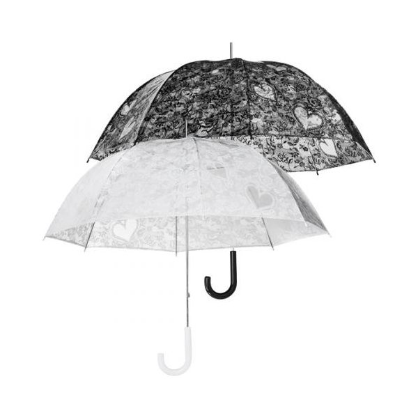 LACE dámský holový průhledný deštník s krajkovým potiskem bílý od 10,89 € -  Heureka.sk