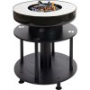 Mendler Misa na oheň s grilom HWC-K95, ohnisko s grilom BBQ, polička na grilovacie dosky, oceľový smalt Ø 56 cm čierna