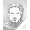 Vymalujsisam.sk Bodkovanie - Tony Stark, Iron Man Farba: Modrá, Veľkosť: 40x50cm, Rám: Na plastovej doske