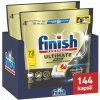 Finish Ultimate Plus All in 1 kapsle do myčky nádobí Lemon 2 x 72 ks