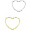 Nerezové konektory srdce 11-29mm - 1Ks - 29mm / Light Gold SL
