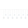Reťaz MagicHome Vianoce Curtain, 138x LED studená biela, s hviezdami, 230V, 8 funkcií, osvetlenie, L