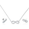 Dámsky set náušnice a retiazka s príveskom nekonečno z chirurgickej ocele S11126120